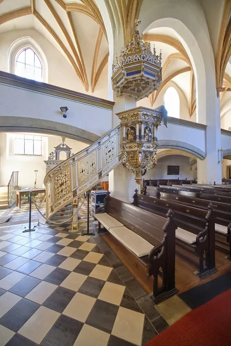 Framed Print : Renaissance Pulpit Print, Dobeln Church, Germany Framed Print : Renaissance Pulpit Print, Dobeln Church, Germany