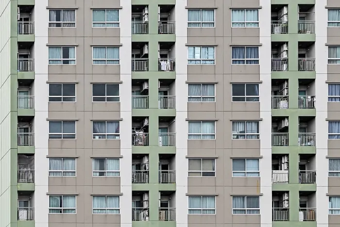 Framed Print : Residential Block Facade Print Framed Print : Residential Block Facade Print