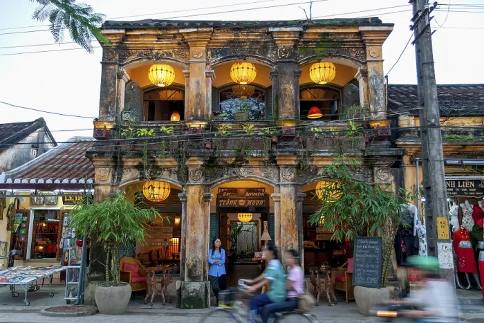 Framed Print : Hoi An Restaurant Print with Old Facade Framed Print : Hoi An Restaurant Print with Old Facade