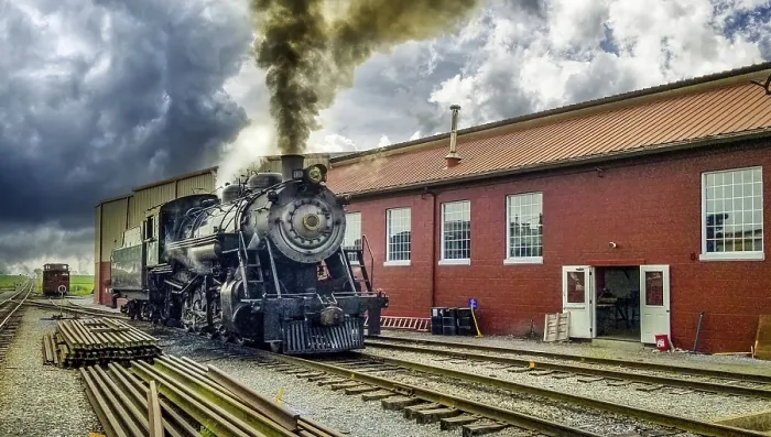 Framed Print : A Restored Steam Engine Print, Ready for Service Framed Print : A Restored Steam Engine Print, Ready for Service