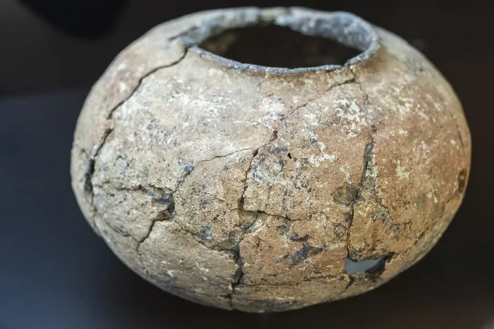 Framed Print : Restored Chalcolithic Vessel Ceramic Print, Huelva Museum Framed Print : Restored Chalcolithic Vessel Ceramic Print, Huelva Museum