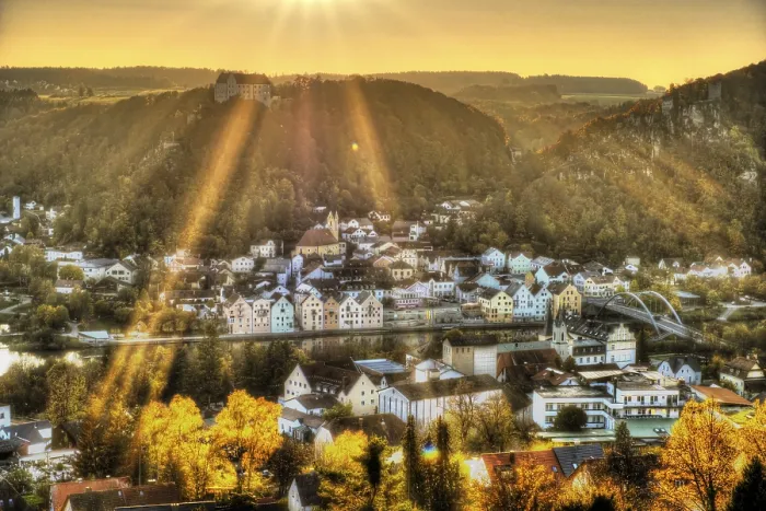 Framed Print : Riedenburg Evening Light Print, Bavaria Germany Framed Print : Riedenburg Evening Light Print, Bavaria Germany