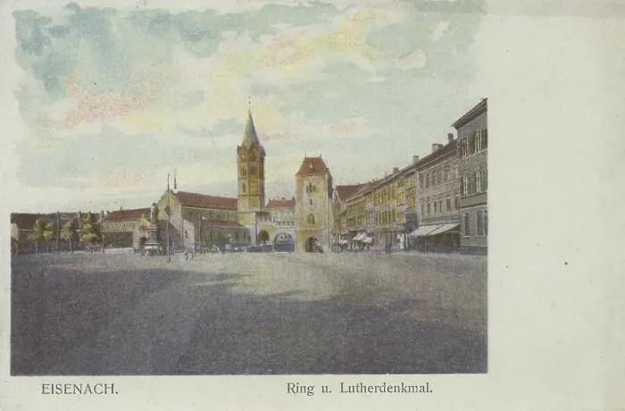Framed Print : Ring and Luther Monument Print in Eisenach, Thuringia Framed Print : Ring and Luther Monument Print in Eisenach, Thuringia