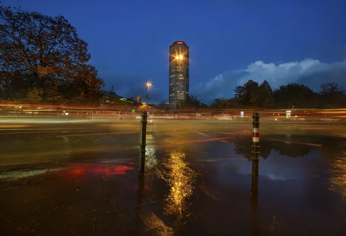 Framed Print : Ringturm at Ebertplatz, Dusk Print, Cologne Germany Framed Print : Ringturm at Ebertplatz, Dusk Print, Cologne Germany