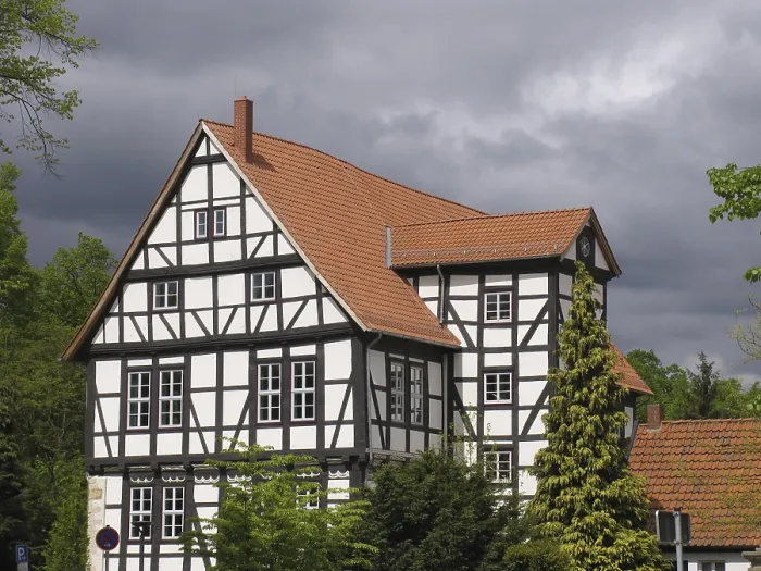 Framed Print : Rinteln Half-Timbered House Print Framed Print : Rinteln Half-Timbered House Print