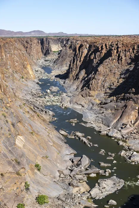 Framed Print : River Bed and Dump on the Orange River, Print
