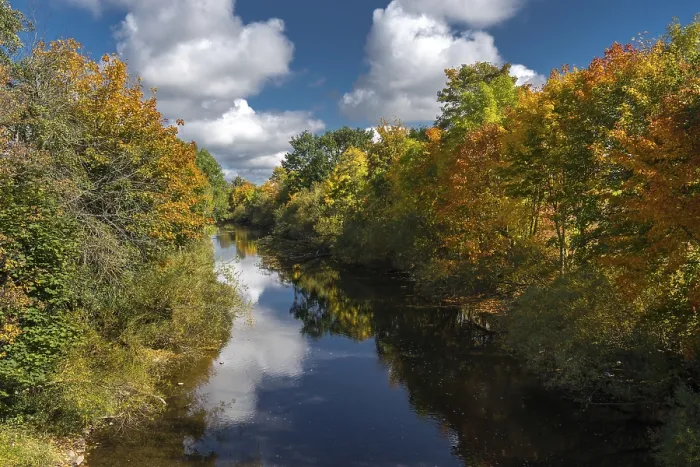 Framed Print : Autumn River Landscape Print Framed Print : Autumn River Landscape Print