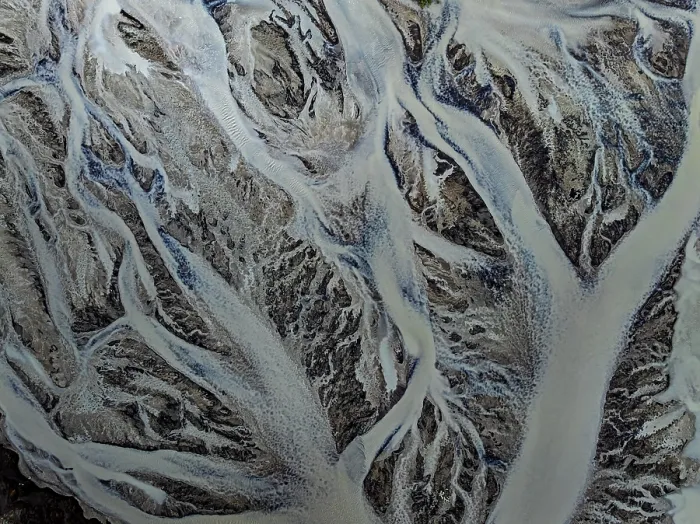 Framed Print : Icelandic River Course Aerial Print Framed Print : Icelandic River Course Aerial Print