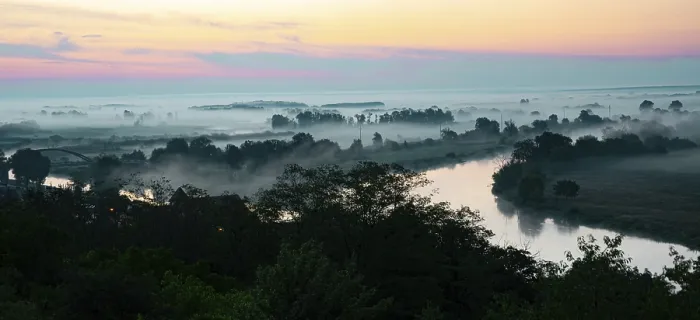 Framed Print : River Warta at Dawn Print Framed Print : River Warta at Dawn Print