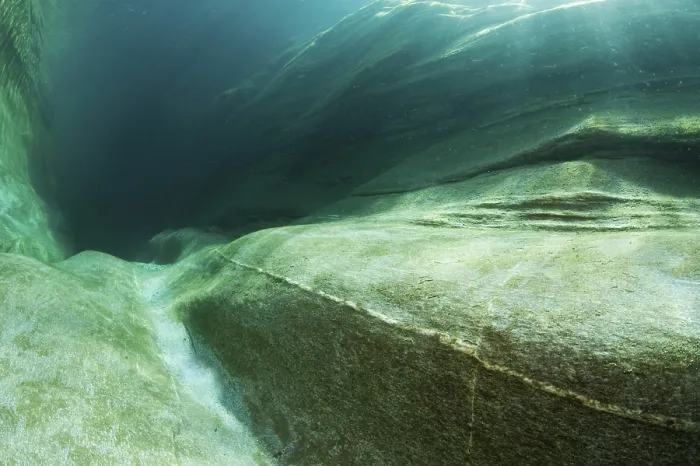 Framed Print : Verzasca Riverbed Print, Switzerland, Underwater View Framed Print : Verzasca Riverbed Print, Switzerland, Underwater View