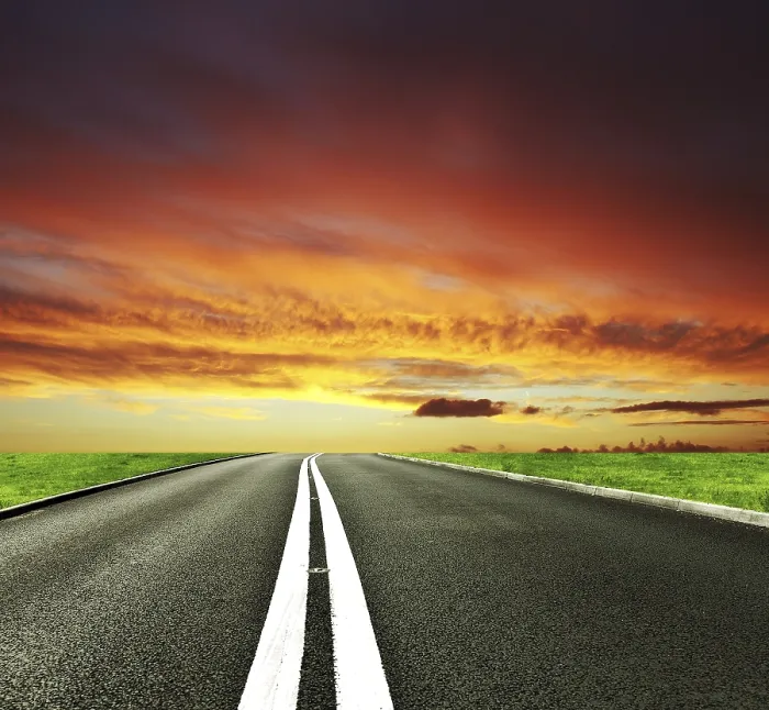 Framed Print : Road and Sunset Sky Print Framed Print : Road and Sunset Sky Print