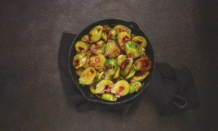 Framed Print : Roasted Brussels Sprouts with Bacon Print Framed Print : Roasted Brussels Sprouts with Bacon Print