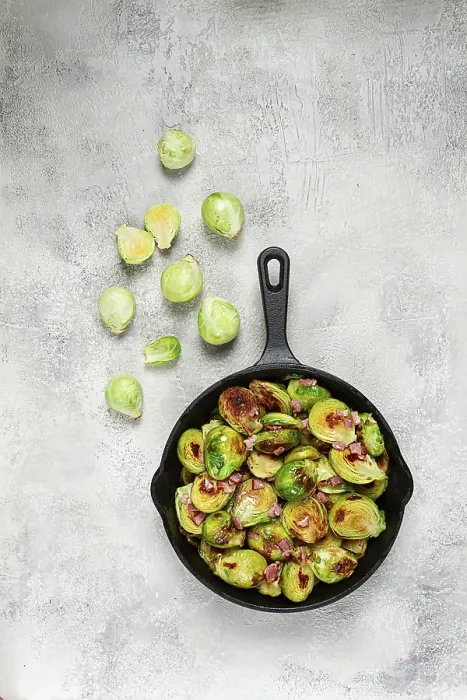 Framed Print : Roasted Brussels Sprouts with Bacon Print Framed Print : Roasted Brussels Sprouts with Bacon Print