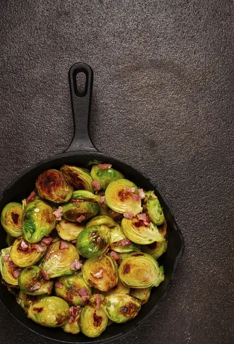 Framed Print : Roasted Brussels Sprouts with Bacon Print Framed Print : Roasted Brussels Sprouts with Bacon Print
