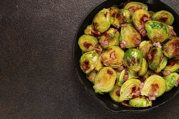 Framed Print : Roasted Brussels Sprouts with Bacon Print Framed Print : Roasted Brussels Sprouts with Bacon Print