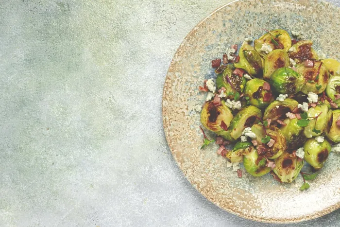 Framed Print : Roasted Brussels Sprouts with Bacon Print Framed Print : Roasted Brussels Sprouts with Bacon Print