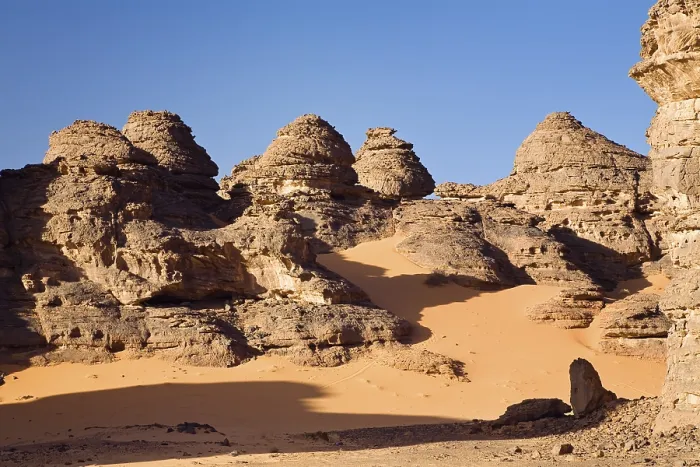 Framed Print : Rock Formations in the Libyan Desert Print, Wadi Awis, Libya Framed Print : Rock Formations in the Libyan Desert Print, Wadi Awis, Libya