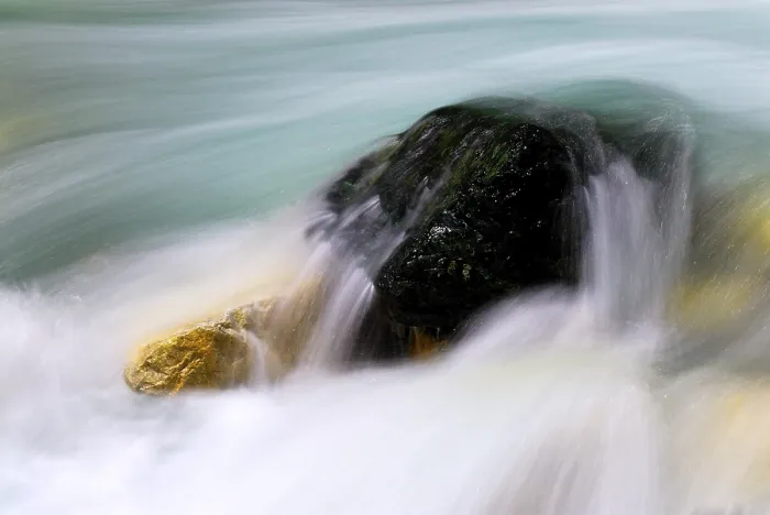 Framed Print : Rock in a Mountain Stream Print, Kals, Austria Framed Print : Rock in a Mountain Stream Print, Kals, Austria