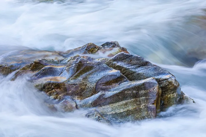 Framed Print : Rock in a Rapid River Print Framed Print : Rock in a Rapid River Print