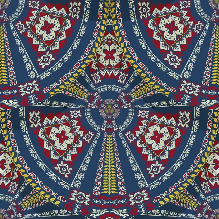 Framed Print : Traditional Romanian Embroidery Print Seamless Pattern Framed Print : Traditional Romanian Embroidery Print Seamless Pattern