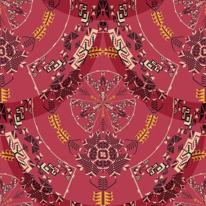 Framed Print : Traditional Romanian Embroidery Print Design