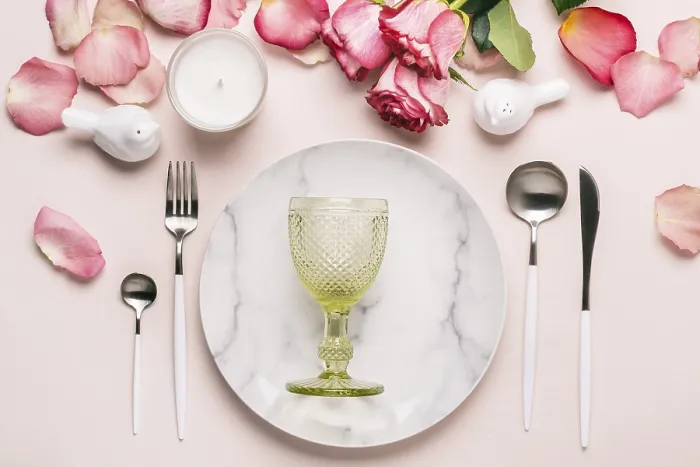 Framed Print : Romantic Pink Table Setting Print Framed Print : Romantic Pink Table Setting Print