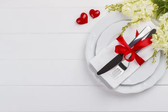 Framed Print : Romantic Table Setting Print on White Wooden Table Framed Print : Romantic Table Setting Print on White Wooden Table