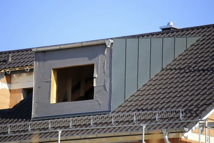 Framed Print : Roofer Working on a Dormer Window Print Framed Print : Roofer Working on a Dormer Window Print