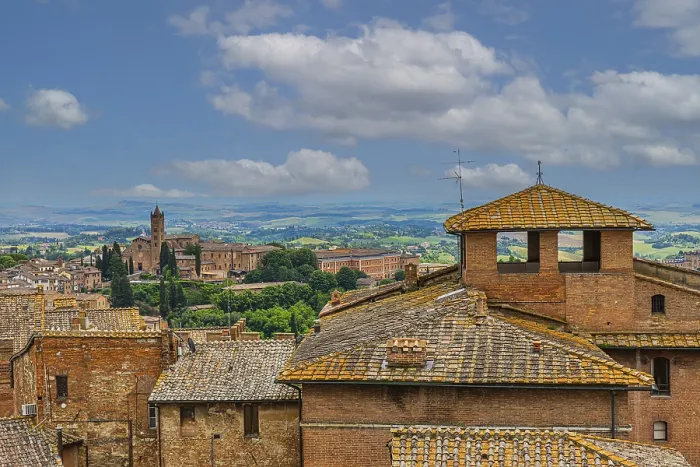 Framed Print : Above the rooftops in Siena, Italy Print Framed Print : Above the rooftops in Siena, Italy Print