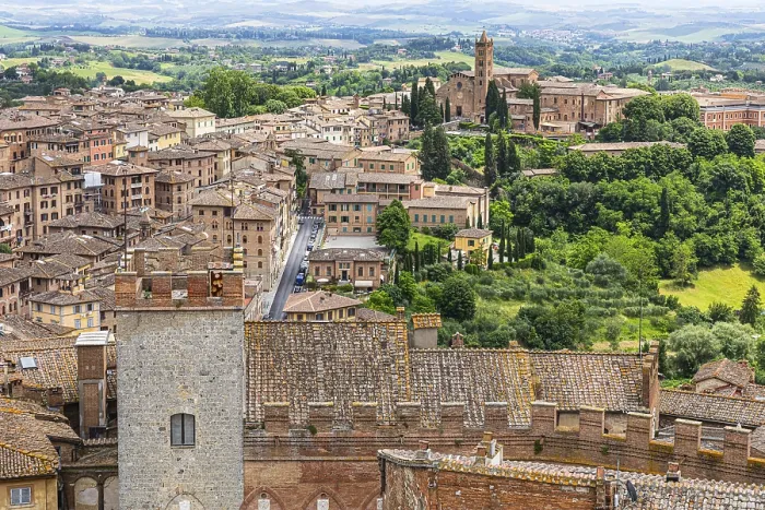 Framed Print : Above the rooftops in Siena Print, Tuscany, Italy Framed Print : Above the rooftops in Siena Print, Tuscany, Italy