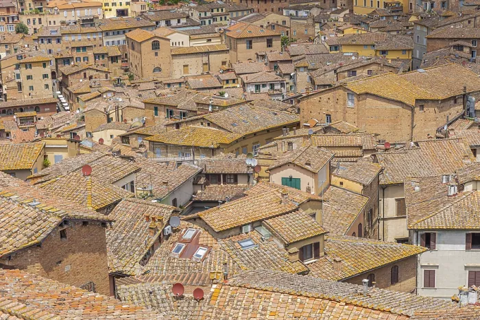 Framed Print : Above the rooftops in Siena Historic Centre Print