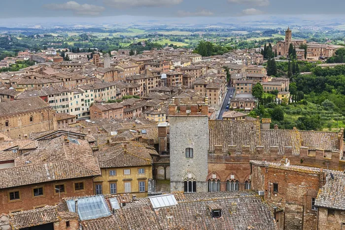 Framed Print : Above the rooftops in Siena Print, Tuscany, Italy Framed Print : Above the rooftops in Siena Print, Tuscany, Italy
