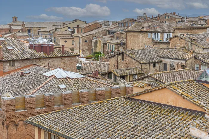 Framed Print : Print of Siena's Historic Centre Above Rooftops, Italy Framed Print : Print of Siena's Historic Centre Above Rooftops, Italy