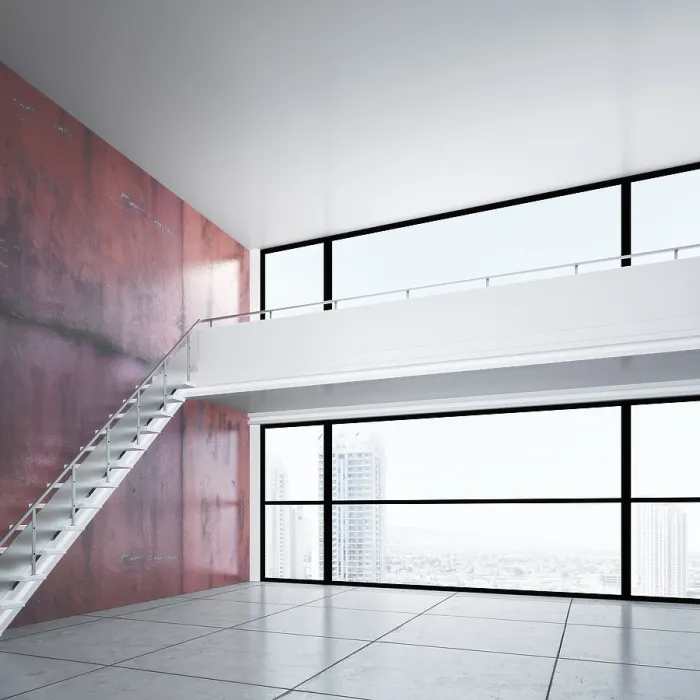 Framed Print : Empty Room with Gallery Level Print Framed Print : Empty Room with Gallery Level Print