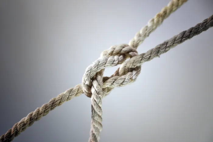 Framed Print : Two Ropes Joint Print