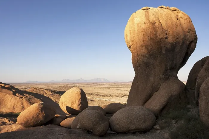 Framed Print : Round Rocks in Evening Light Print, Spitzkoppe, Namibia