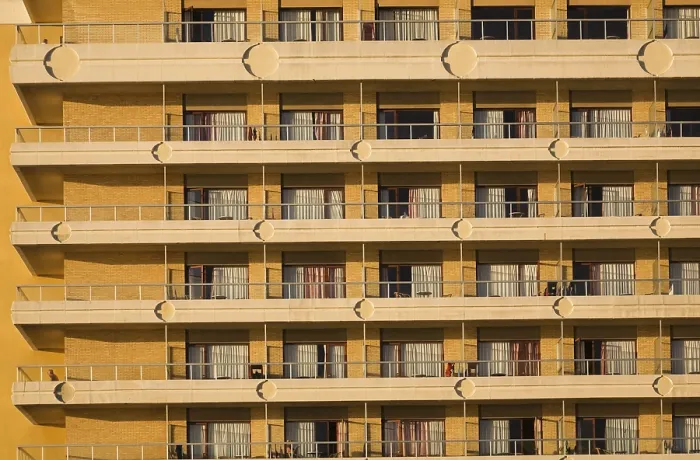 Framed Print : Rows of Balconies Print, Torremolinos, Spain Framed Print : Rows of Balconies Print, Torremolinos, Spain