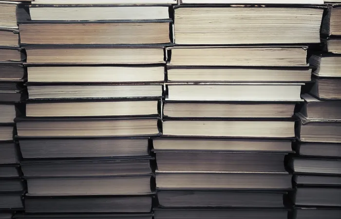 Framed Print : Rows of numerous books Print by imageBROKER