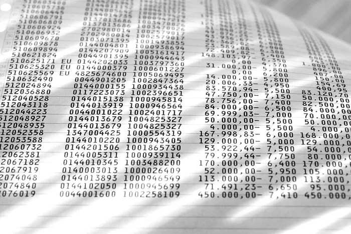 Framed Print : Rows of Numbers Print