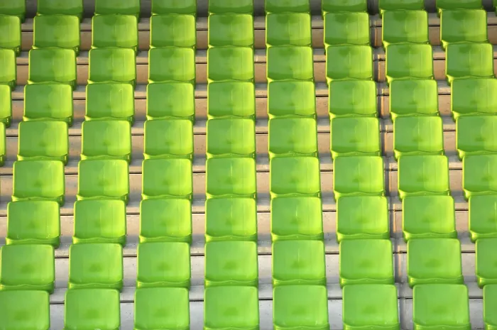 Framed Print : Rows of seats in a stadium Print Framed Print : Rows of seats in a stadium Print