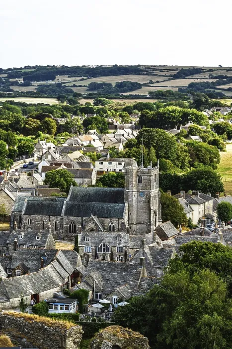 Framed Print : Ruins of Corfe Castle Print, Dorset, England Framed Print : Ruins of Corfe Castle Print, Dorset, England