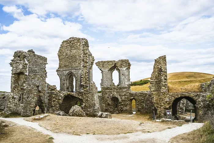 Framed Print : Ruins of Corfe Castle Print, Dorset, England Framed Print : Ruins of Corfe Castle Print, Dorset, England