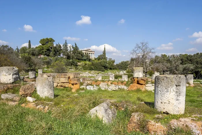 Framed Print : Ruins and Temple of Hephaestus Print, Athens Greece Framed Print : Ruins and Temple of Hephaestus Print, Athens Greece