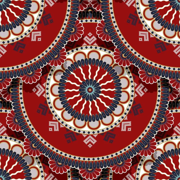 Framed Print : Russian Tile Print - Decorative Seamless Pattern Framed Print : Russian Tile Print - Decorative Seamless Pattern