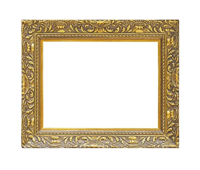 Framed Print : Rustic Gold Frame Print - Isolated on White Framed Print : Rustic Gold Frame Print - Isolated on White