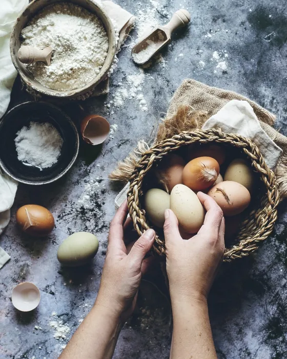 Framed Print : Rustic Kitchen Scene Print with Assorted Brown Eggs Framed Print : Rustic Kitchen Scene Print with Assorted Brown Eggs