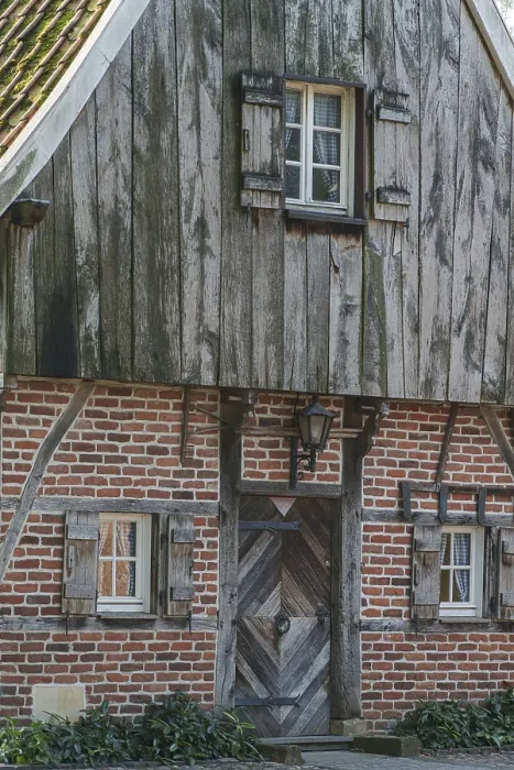 Framed Print : Rustic Old House Print, Weseke, Munsterland, Germany Framed Print : Rustic Old House Print, Weseke, Munsterland, Germany
