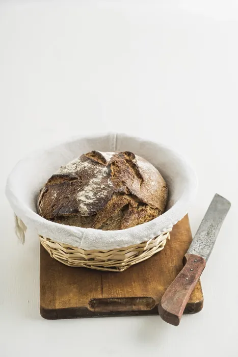 Framed Print : Rustic Sourdough Bread and Knife Print Framed Print : Rustic Sourdough Bread and Knife Print
