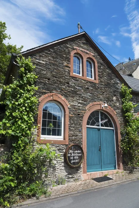 Framed Print : Rustic stone house Print with blue Tor tor and windows Framed Print : Rustic stone house Print with blue Tor tor and windows