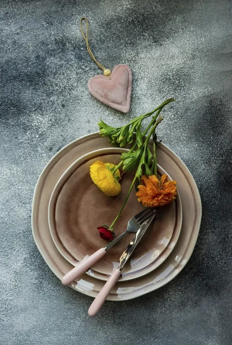 Framed Print : Rustic Table Setting Print with Ranunculus Flowers Framed Print : Rustic Table Setting Print with Ranunculus Flowers